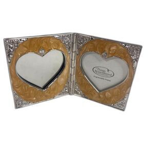 Things Remembered Double Heart Jeweled Photo Picture Frame Whimsical Fairy